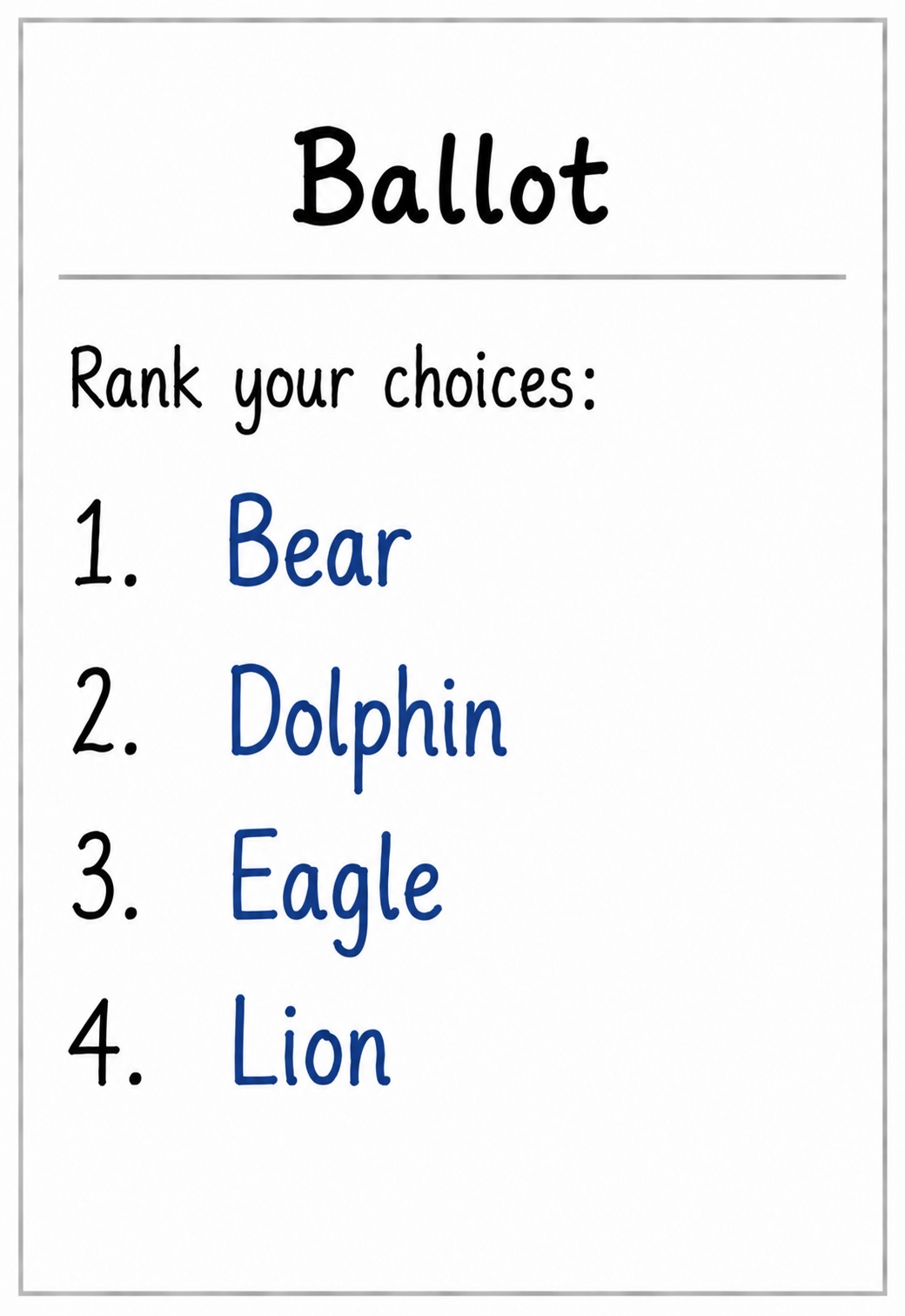 Bear supporters ballot