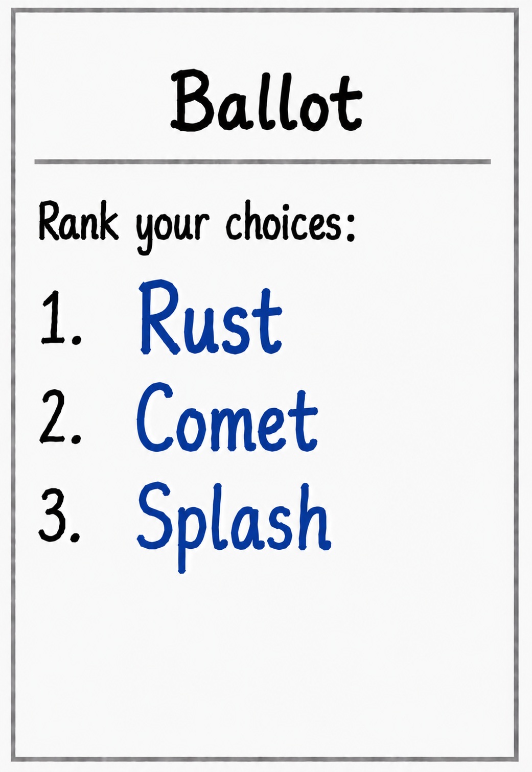 BlueNose voters ballot