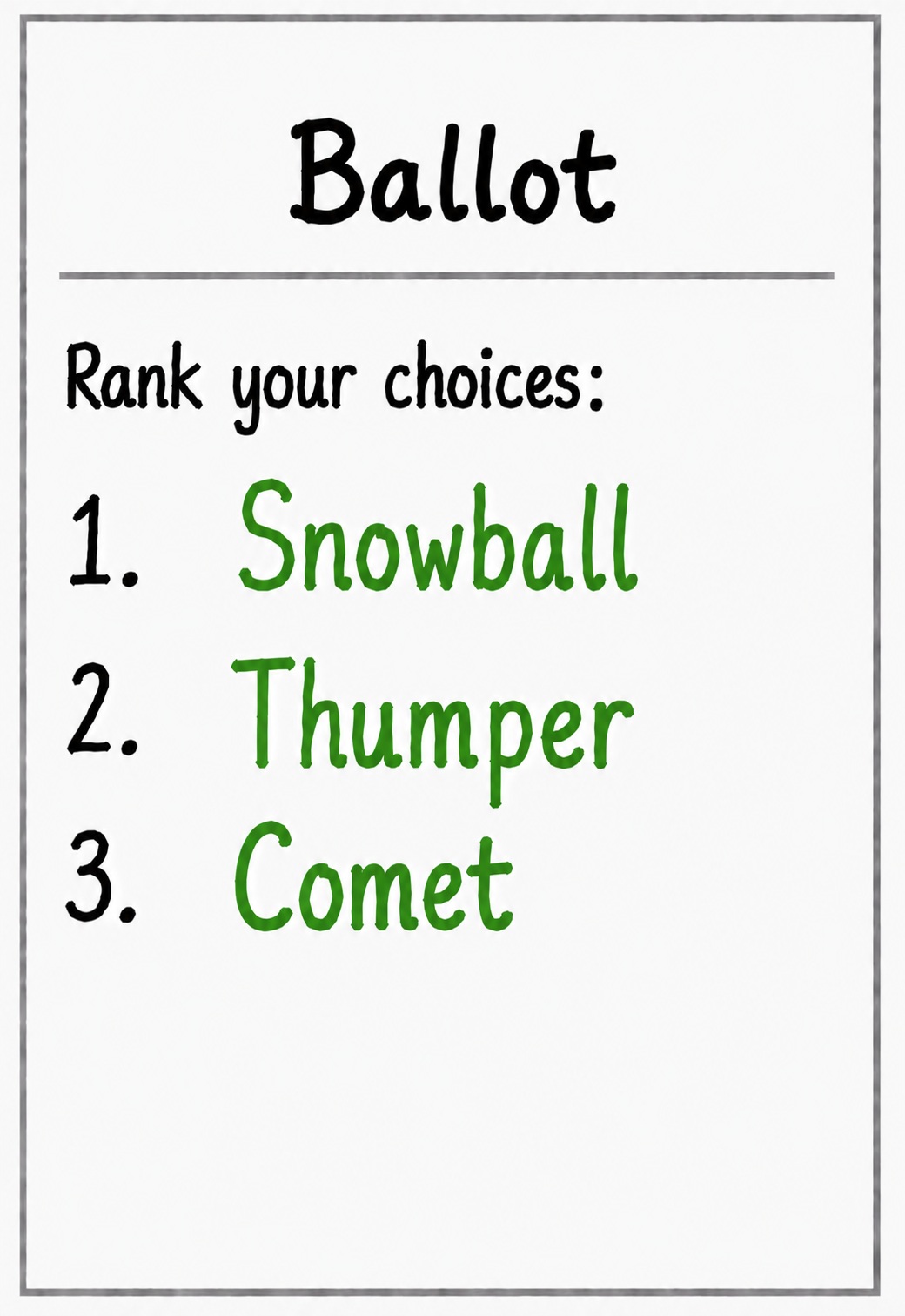 LongEar voters ballot