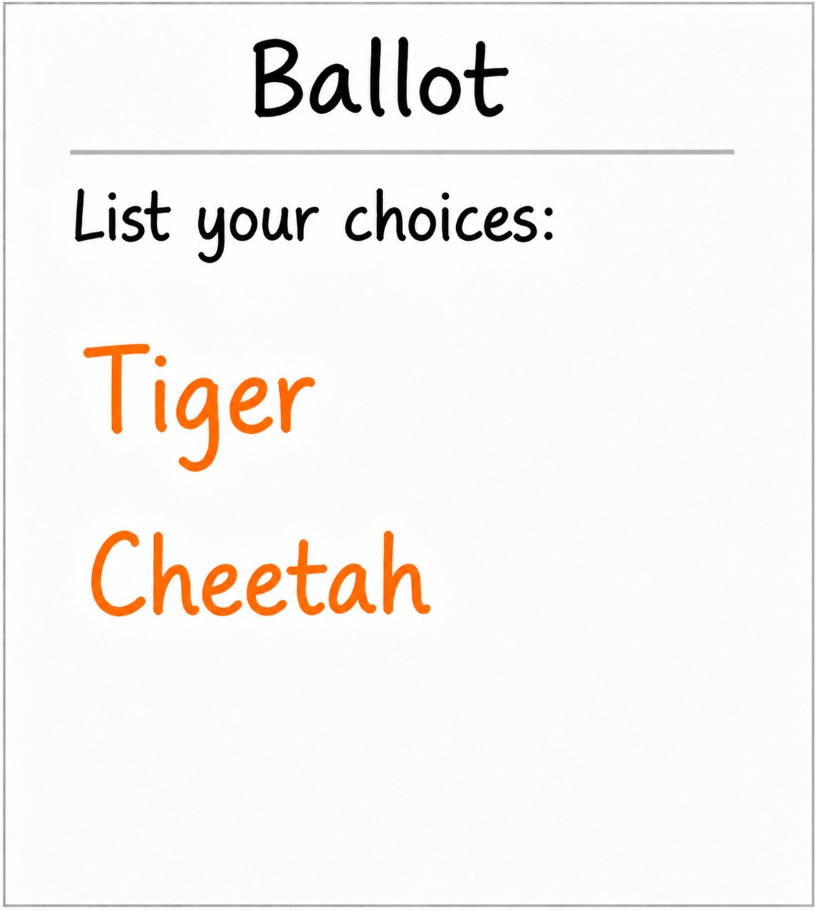 Jungle ballot