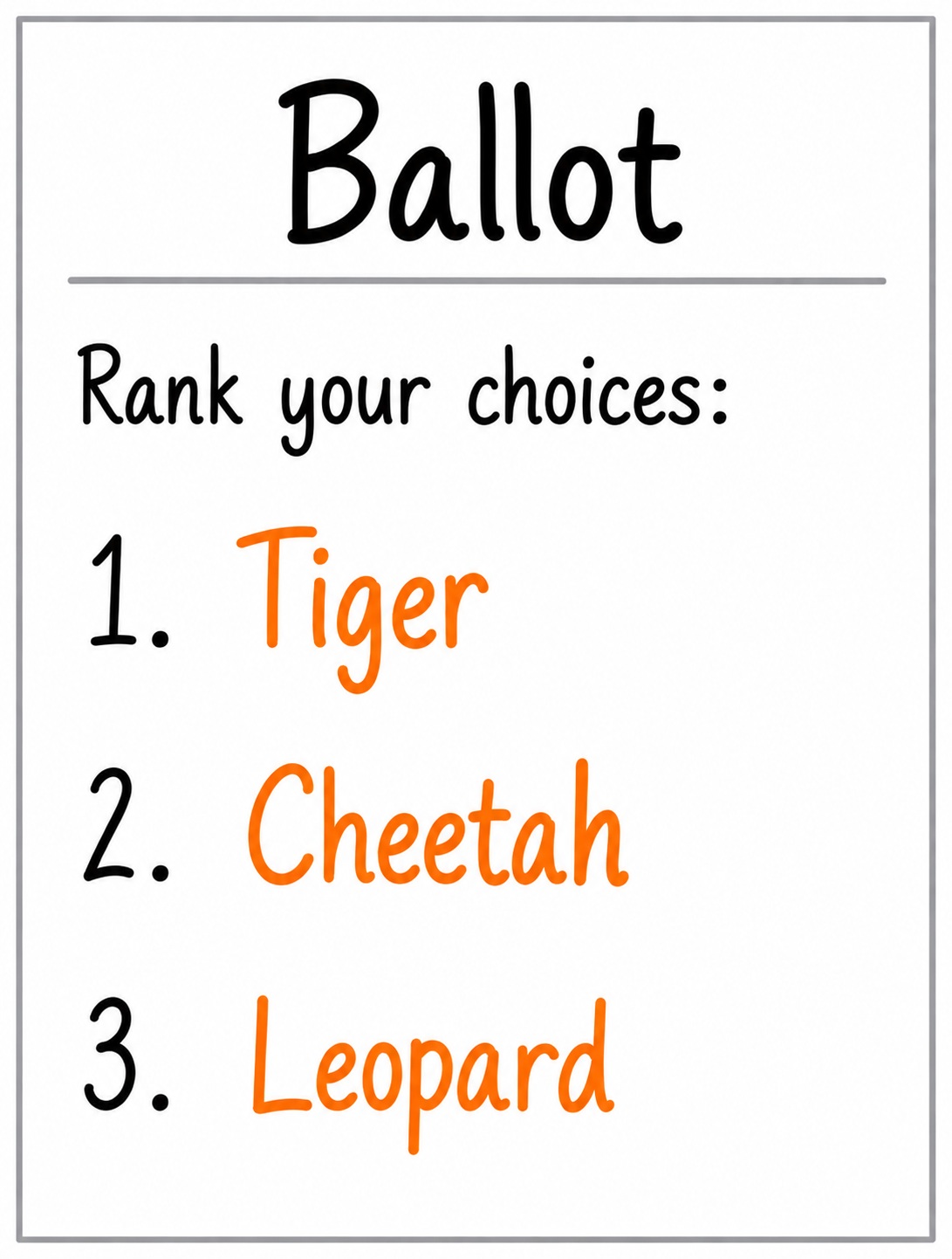 Jungle ballot