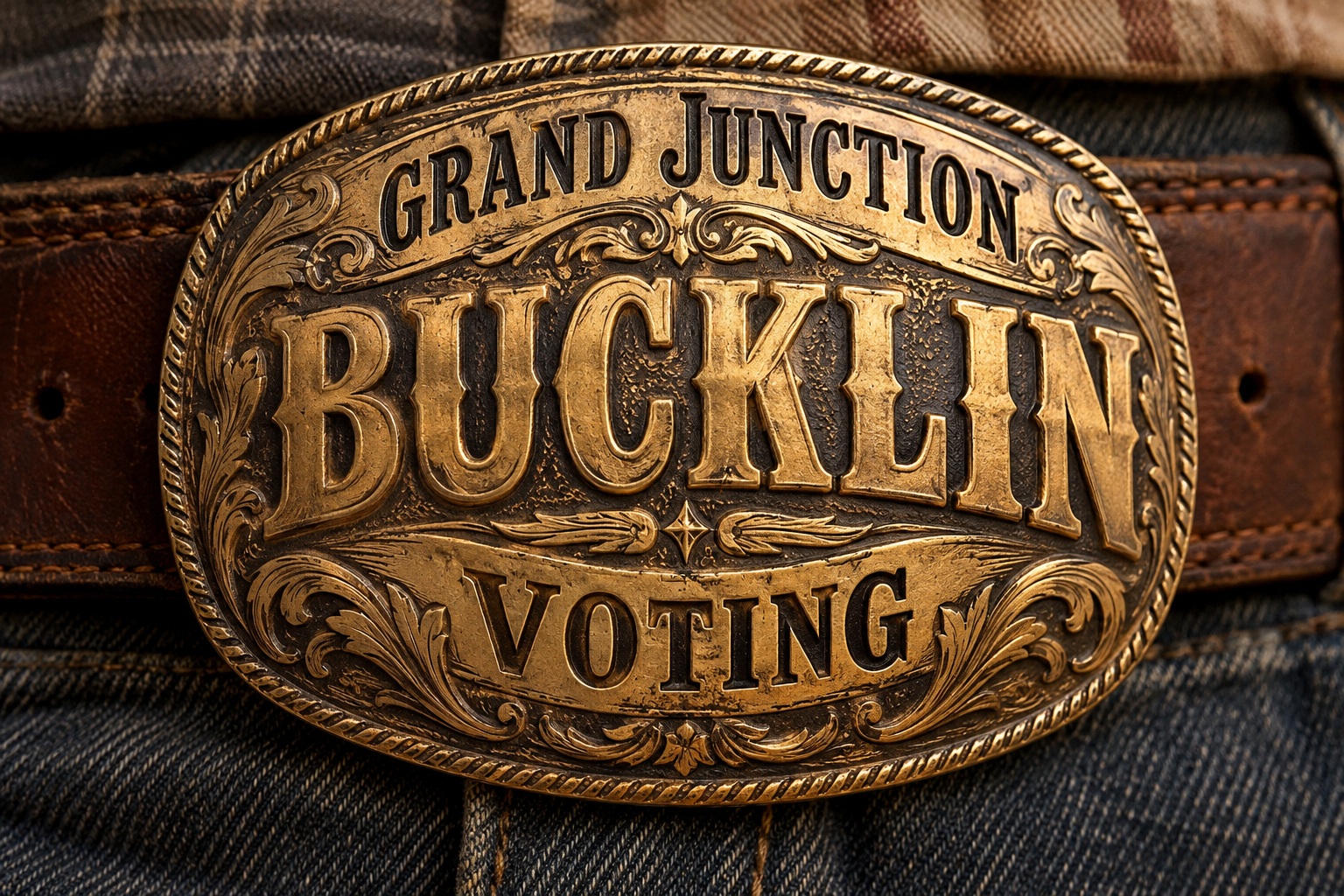 Grand Junction Bucklin voting belt buckle