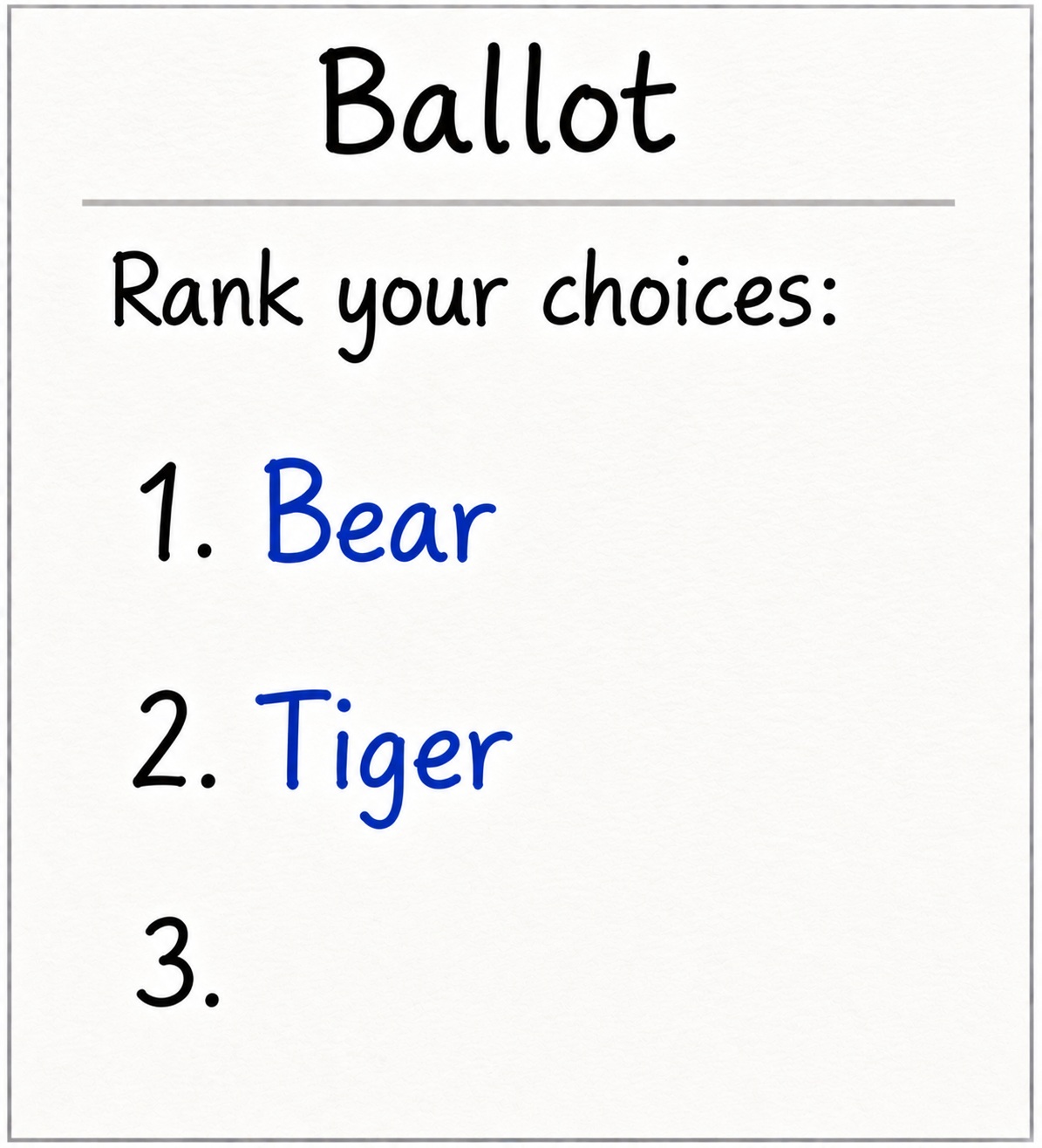 Bear supporters ballot