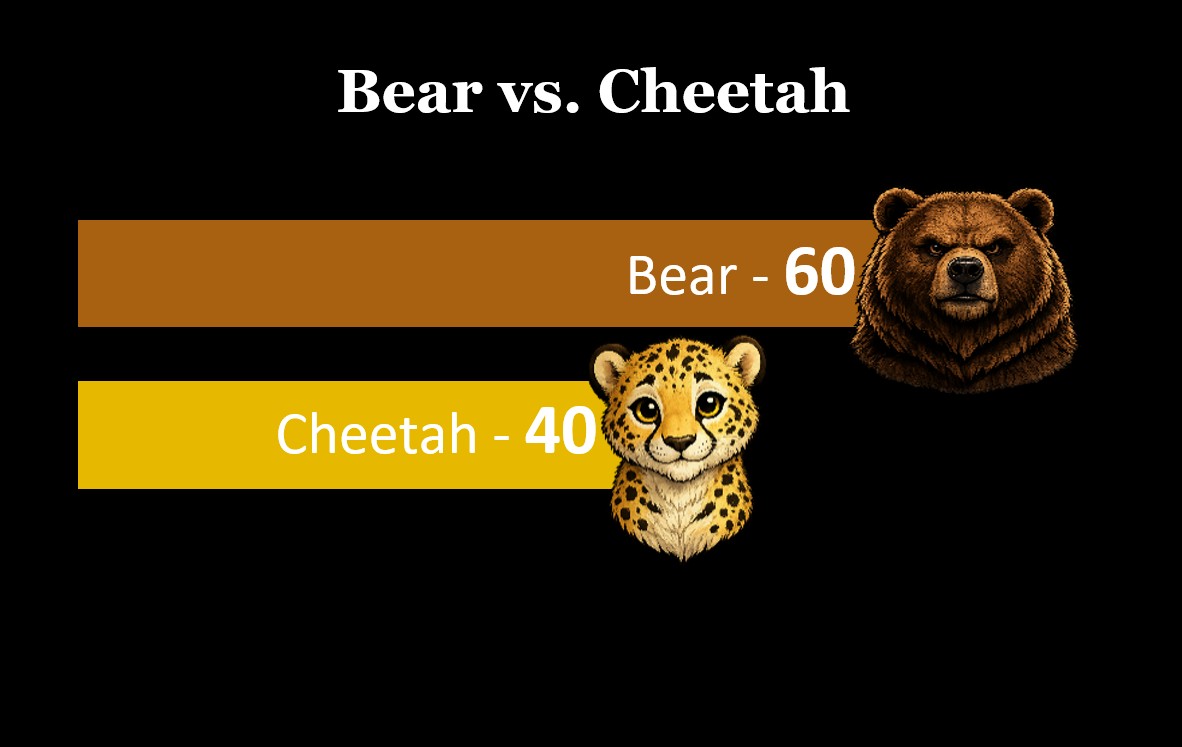 Bear versus Cheetah result