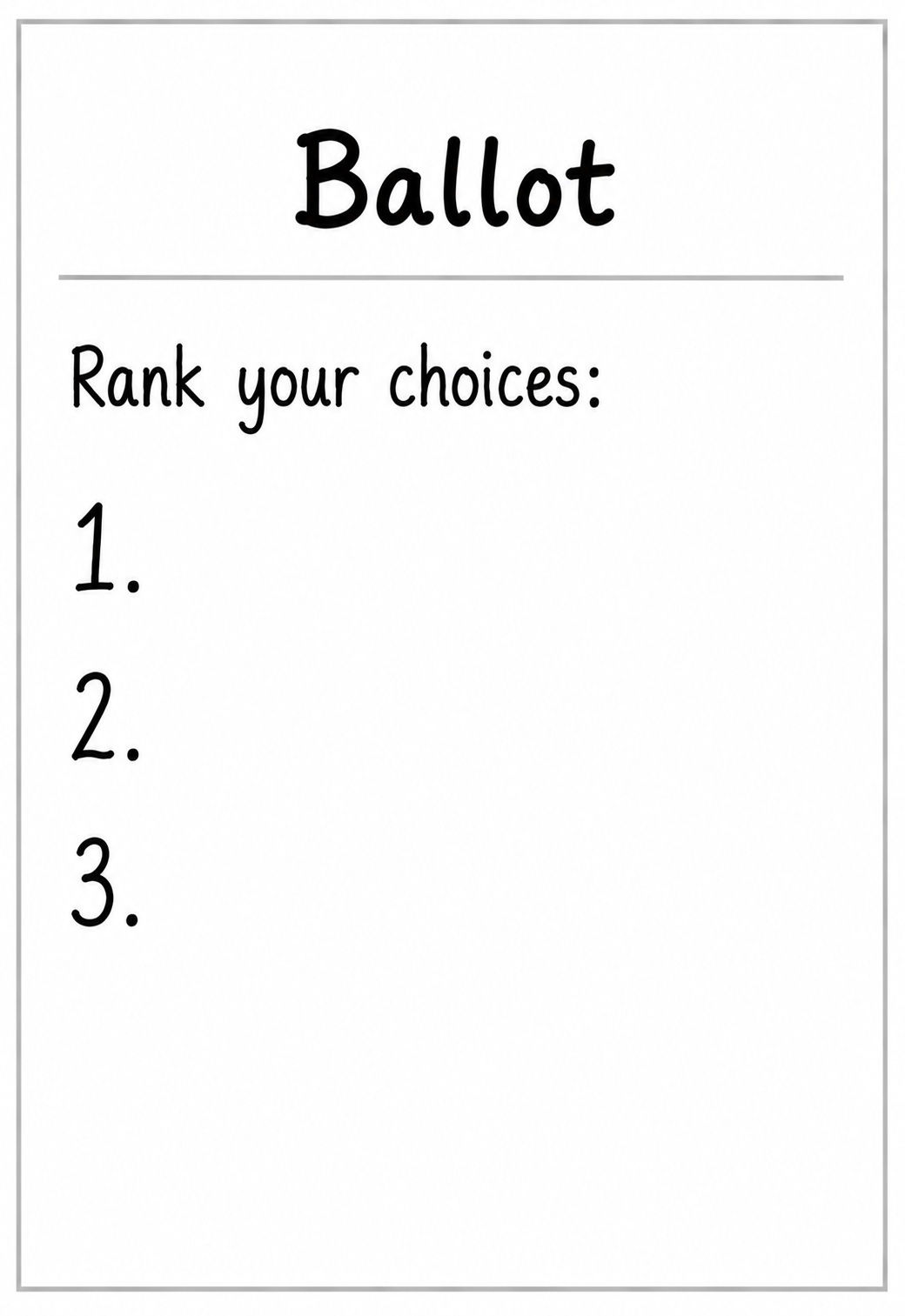 Blank ballot