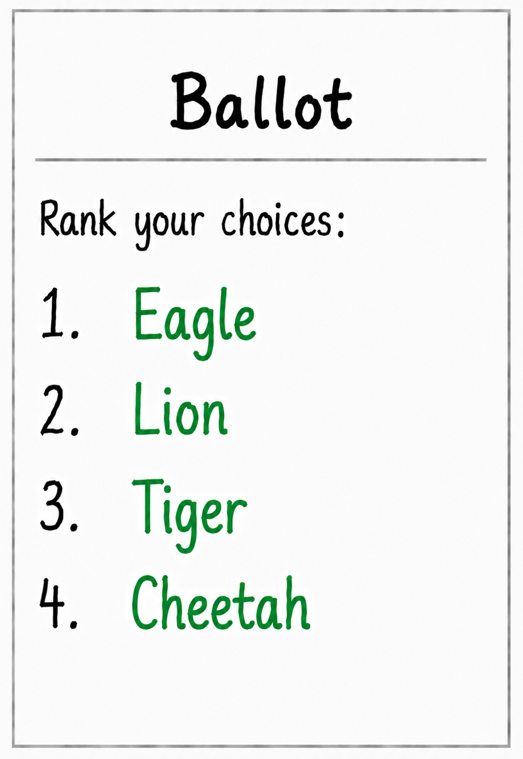 Eagle ballot