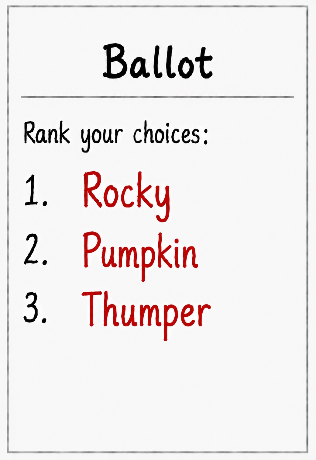 Stripes ballot