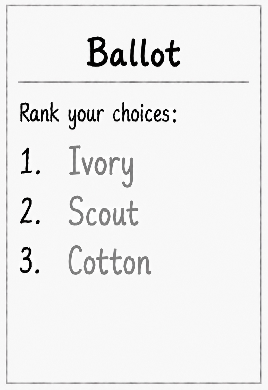 White fur ballot
